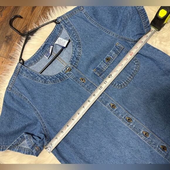 Vintage Denim Button Up Dress - Picture 9 of 9